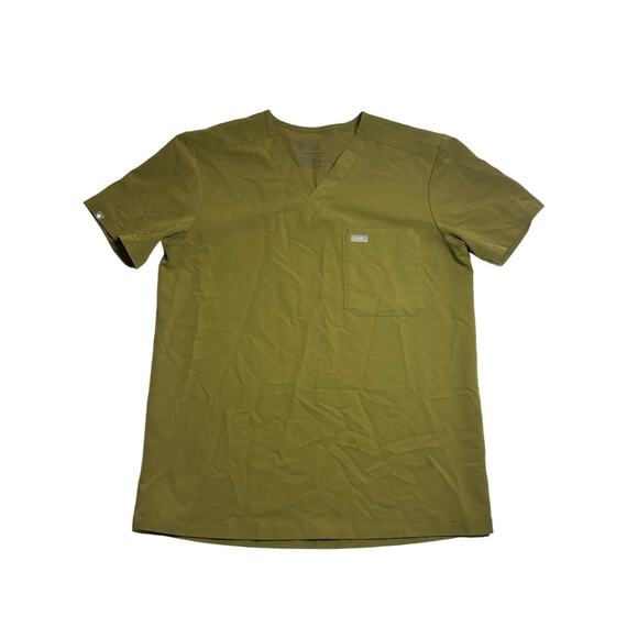 Figs Leon Three-Pocket Scrub Top MARTINI OLIVE Small - Picture 1 of 4